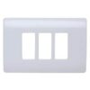 Placa 3 Modulos con Soporte Blanco Esp 5P 3BN