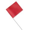 Banderilla Roja Fosforescente Plast. 4" X 5" X 30" (Marking Flags)