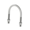 Abrazadera Tipo u Zn de 2.1/2" C/Tue y Gol.Pl. Diam. 3/8"