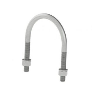 Abrazadera Tipo u Zn de 2.1/2" C/Tue y Gol.Pl. Diam. 3/8"