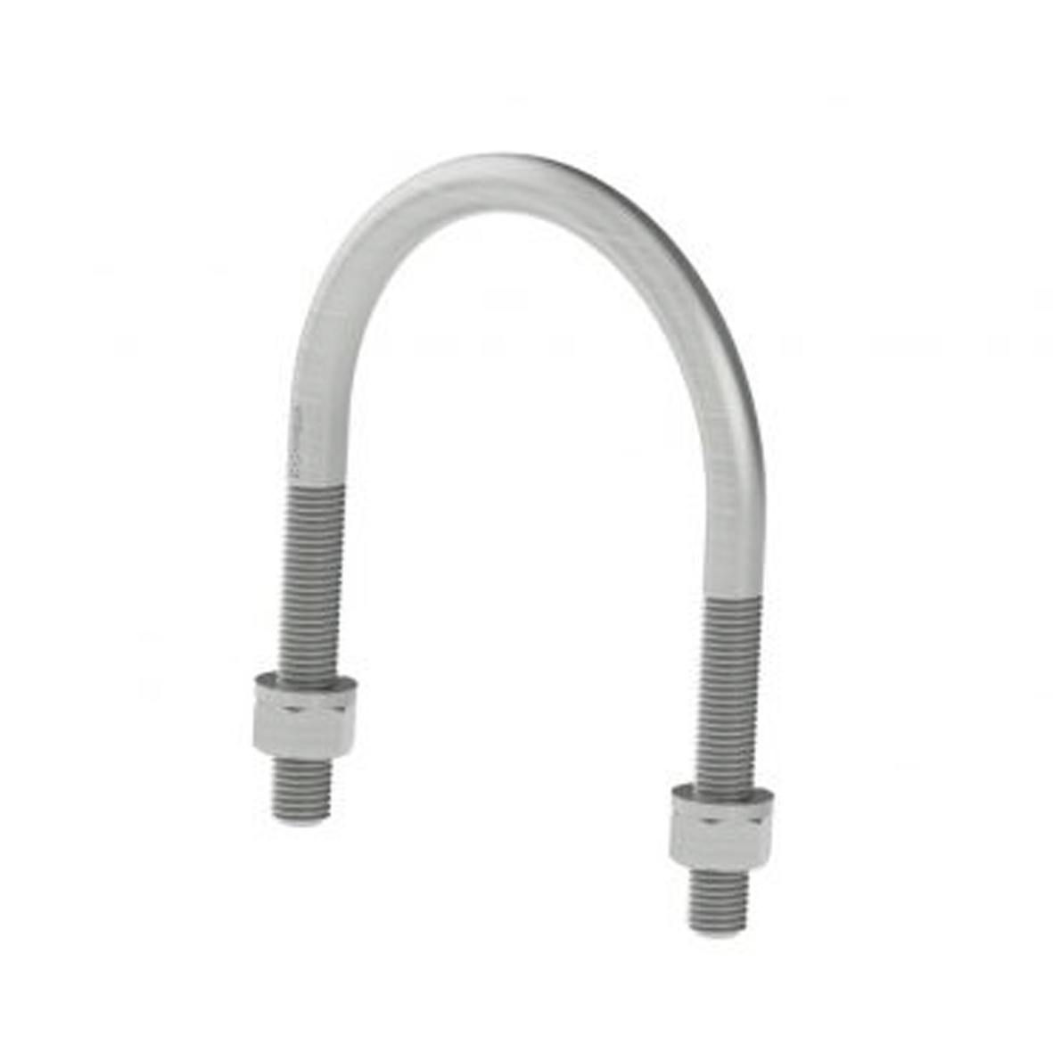 Abrazadera Tipo u Zn de 2.1/2" C/Tue y Gol.Pl. Diam. 3/8"