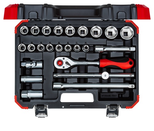 Ged.Red.Juego de Dados CUAD. 1/2'' 10 a 32MM 24PC. Gedore AL - 3300055