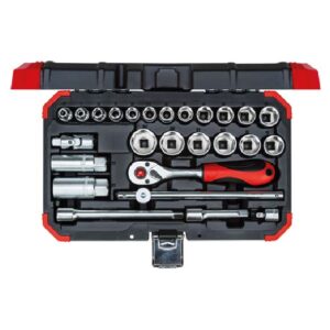 Juego de Dados de Impacto Hexagonal CUAD.3/8'' de 6 a 24MM 26PC - 3300053 GED.RED.