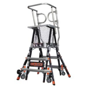 18503-240 Escalera LG Cage 3'-5' Iaa Fg W/Whl Lift Little Giant
