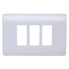Placa 3 Modulos con Soporte Blanco Esp 5P 3BN