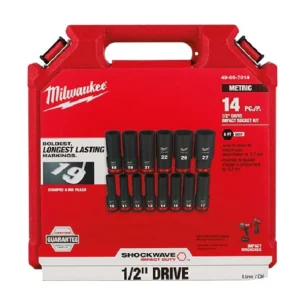 Juego de Dados de Impacto Hexagonal Cuad. 1/2'' de 10 a 27MM 14PC Milwaukee - 49667014