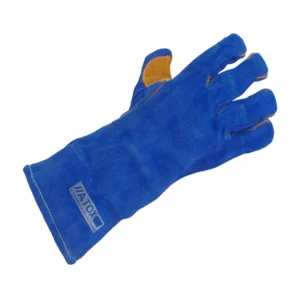 Guante Soldador Reforzado Costura de Kevlar (Azul)