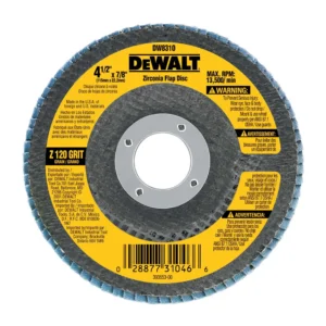 Disco Zirconio Lija Traslapada de 4.1/2" X 7/8" Grano 120 13.300 rpm Dewalt DW8310-AR