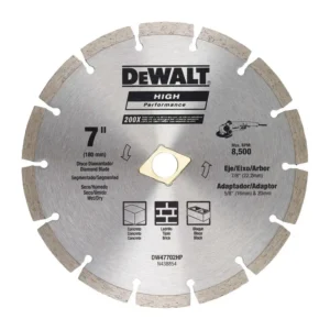 Disco de Corte Diamantado Segmentado de 7" X 1/4" X 7/8" Dewalt