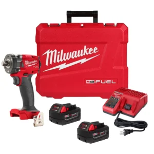 Llave de Impacto Compacta Inal&aacute;mbrico Cuadrado 1/2' (2 Bater&iacute;as y Cargador) M18 Fuel 2855-259 Milwaukee