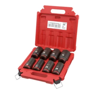 Juego de Dados de Impacto Hexagonal Cuadrante 3/4'' de 26 a 38 mm 8pc 49-66-7020 Milwaukee