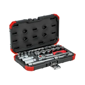 Juegos de Dados Hexagonal y Accesorios Cuadrante 3/8 de 6 a 25 mm 26 Piezas Gedore
