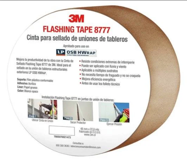 Cinta Adhesiva para Sellado Uni&oacute;n de Tableros de 48mmx 22.8mts. Beige 8777 3M