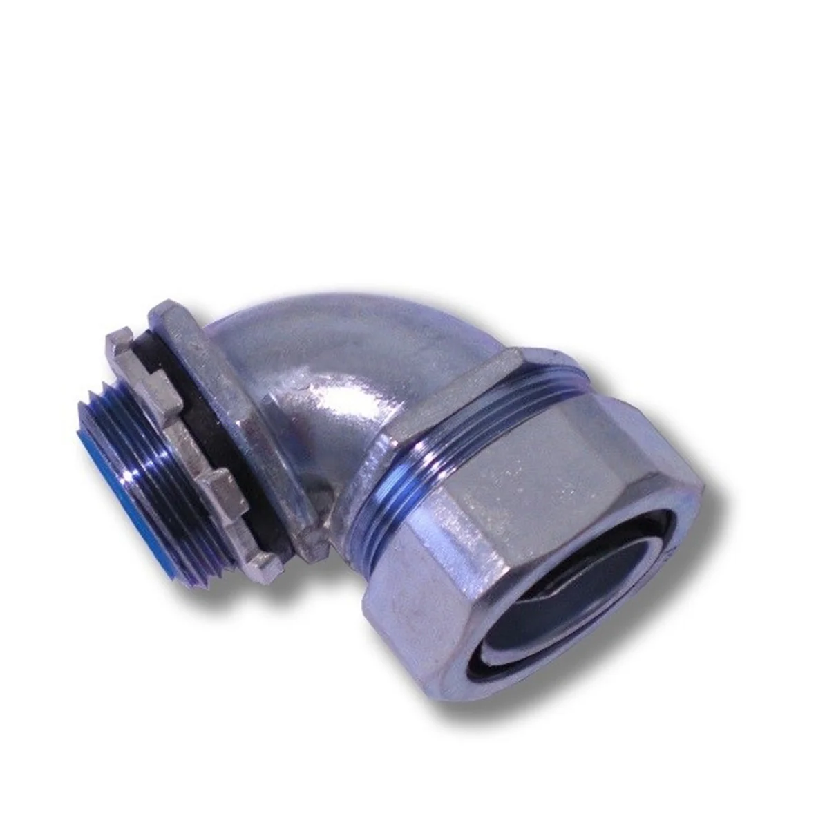Conector Conduit Curvo 90&deg; 25mm (3/4'') para Flexible con PVC
