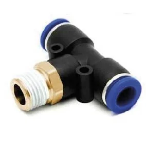 Conector Tipo Tee para Aire de 1/4"-he NPT X 8mm Od