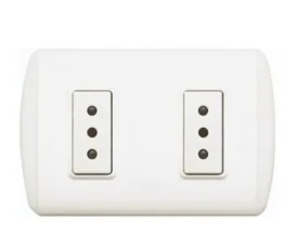 Toma Corriente Doble Enchufe de 2x10a con Placa Marisio
