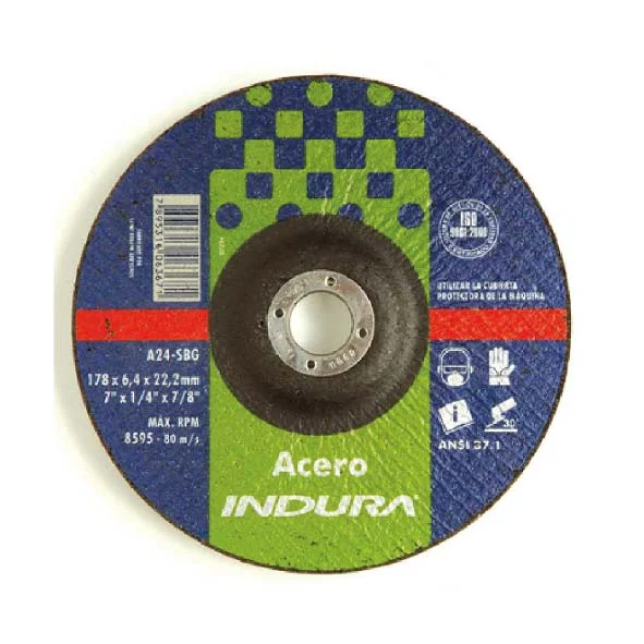 Disco de Corte Acero de 7" X 1/8" X 7/8" Indura