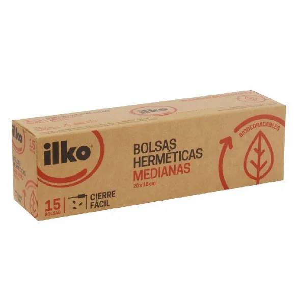 Bolsa Mediana Cierre Hermético de 18 X 20cm (Bolsa 50un.) Ilko