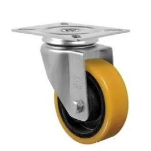 Rueda 5" Horquilla Giratoria Poliu. Hierro de 125x38mm Carga de 300kg. Ducasse