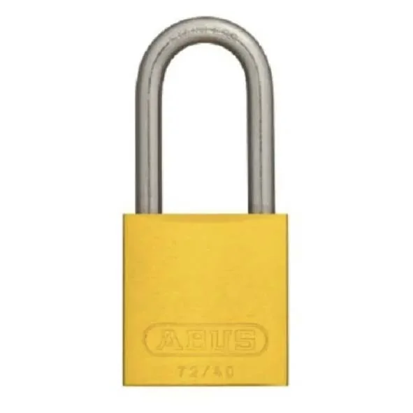 Candado Bloqueo Aluminio 72/40 HB40 Kd Rtn Amarillo Abus (Incluye Llave Igualada)