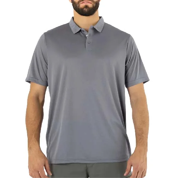 Polera Cooldry Quebec Hombre Manga Corta Gris Talla l con Logo Sa