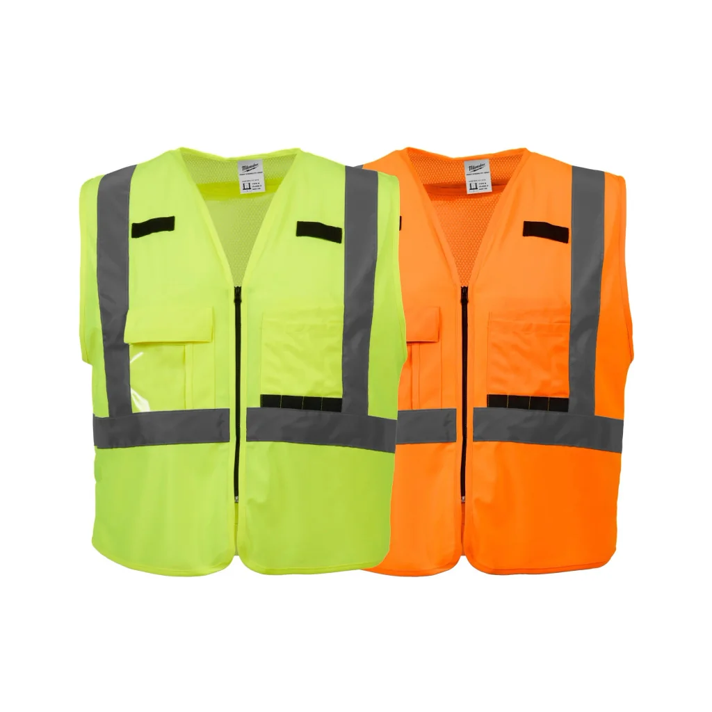 Chaleco Geólogo Alta Visibilidad Naranja Talla L/xl Milwaukee