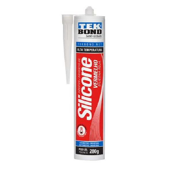 Silicona Ac&eacute;tica Roja Alta Temperatura 300 ml
