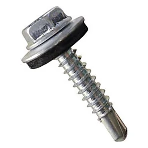 Tornillo Autoperforante Hexagonal con Golilla Ac y Neopreno #10 (3/16") X 1" Zincado