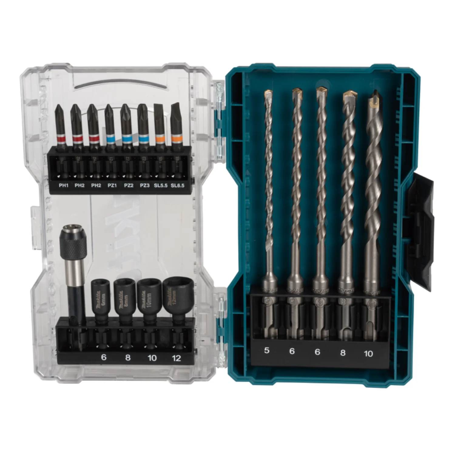 Set 18 Pzs Brocas SDS Plus y Puntas MZ - E07026 Makita
