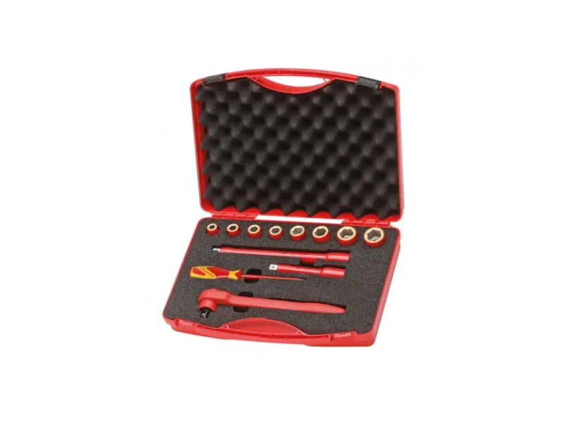 Juego de Dados y Accesorios Vde Cuadrado 1/2'' de 10 a 24mm 12pcs Gedore Br