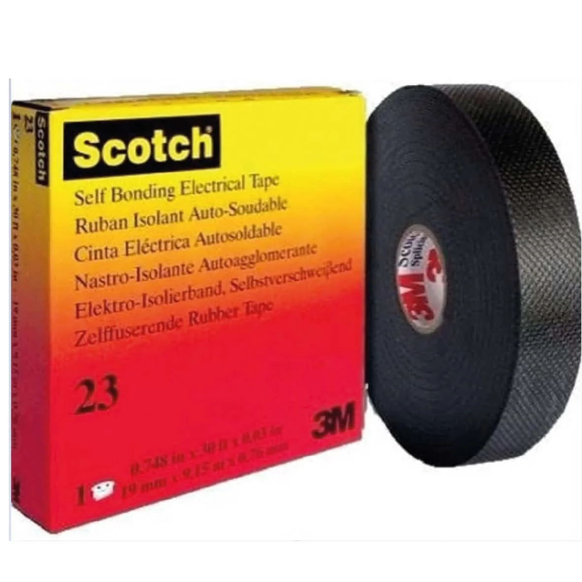 Cinta Aisladora Scotch23 Autosoldable de 3/4" X 9.15m HT002007413 3M