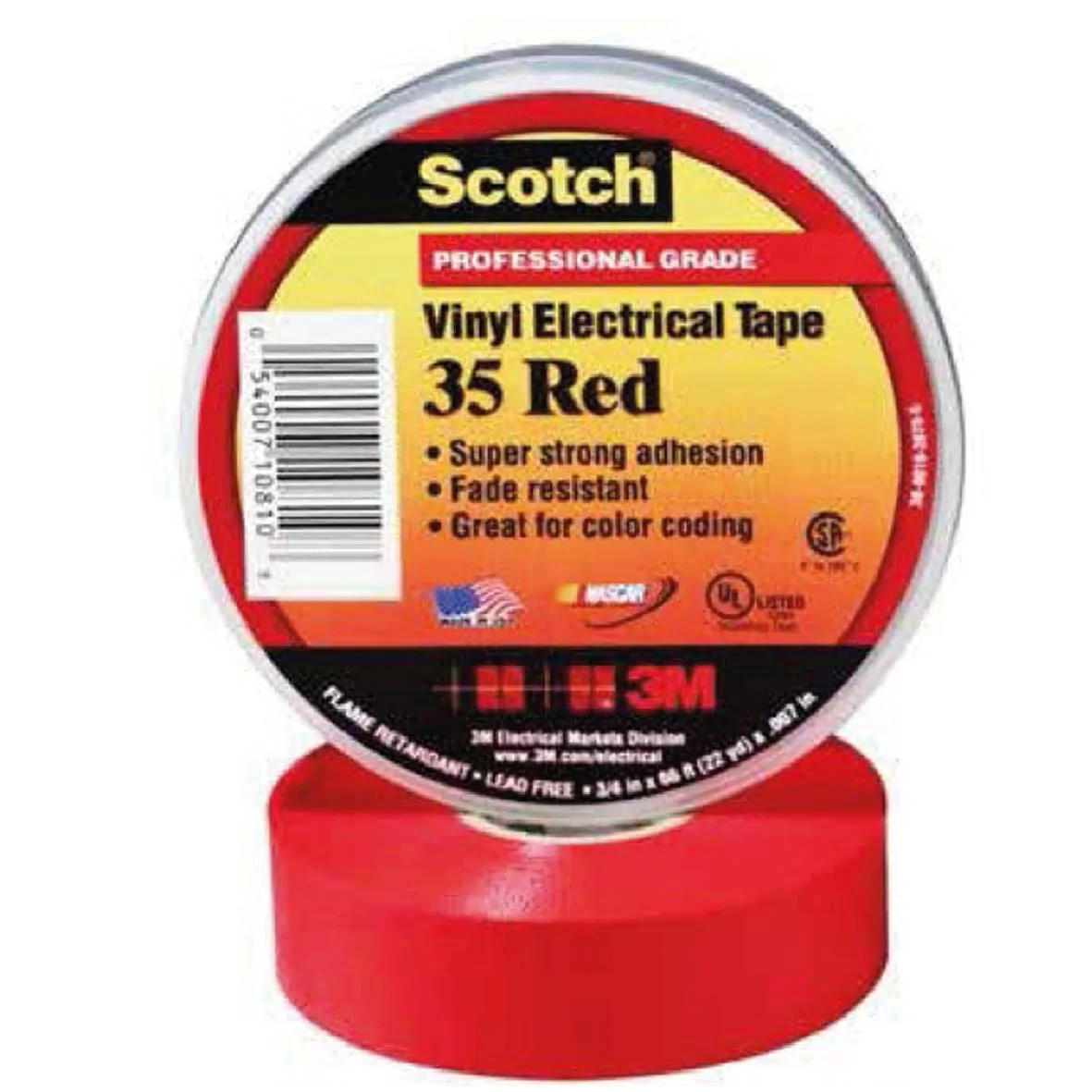 Cinta El&eacute;ctrica Roja MOD35 18mm X 20mt 80610833909 3M