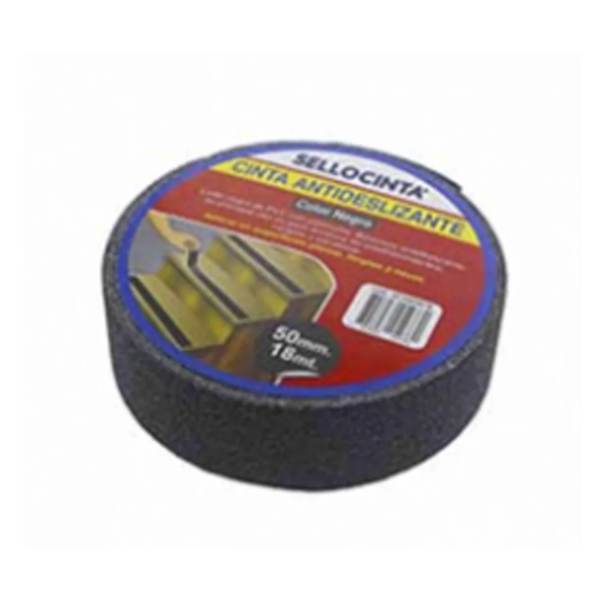 Cinta Antideslizante Color Negro 1'' X 18 mts