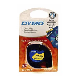 Cinta Rotuladora Dymo 12mm TZE231 Bco para Pt